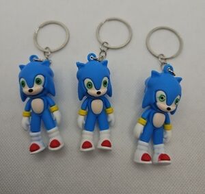 Blue Sonic Keychain Set for Kids